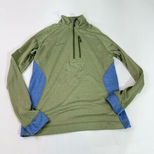 Mammut Sweater Mens Large Green Elwha Half Zip Long Sleeve Pullover Jacket